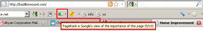 PageRank 5 FAKE di Google Toolbar